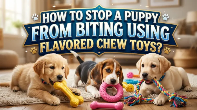 How To Stop A Puppy From Biting Using Flavored Chew Toys?