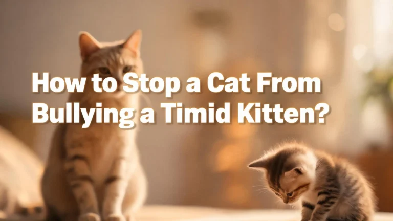 How to Stop a Cat From Bullying a Timid Kitten?