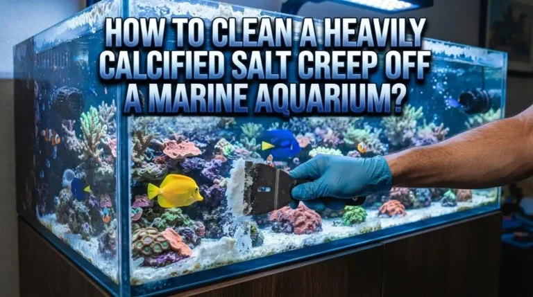How to Clean a Heavily Calcified Salt Creep Off a Marine Aquarium?